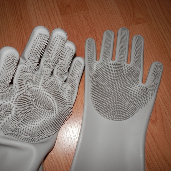 NEW Pair Waterproof Hand Wash Dish Scrub Gloves 💧 - Picture 3 of 6